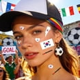 thumbnail image 6 of Deeceymbur 10 Pack Waterproof Removable Flag Temporary Tattoos Face Stickers for International Teams Fan Gear Party Supplies Multicolor Sports Celebration Decals, 6 of 6