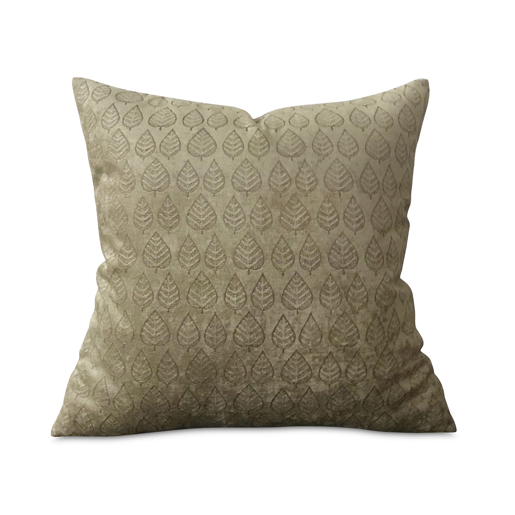 Moss Green Rustic Mountain Botanical Throw Pillow Cover 22"x22