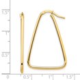 thumbnail image 5 of 14K Yellow Gold Polished Triangle Dangle Hoop Earrings, 5 of 5