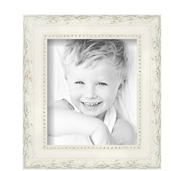 ArtToFrames 6" x 7" Classic White Picture Frame, 6x7 inch White Wood Poster Frame (WOM-5004), Pack