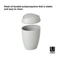 Umbra 2.4 gal Twirla Polypropylene SwingTop Lid Bathroom Trash Can Garbage Can, Grey