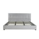thumbnail image 1 of Ilios Innova | Base de Cama King Size Tapizada en Tela Gris con Cabecera Capitoneada, Estructura de Madera y Somier de Tablillas Resistentes, 1 of 9