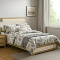 thumbnail image 4 of Hyle Queen Size Bed- Natural Brown Hardwood- LED Backlit Headboard, 4 of 6