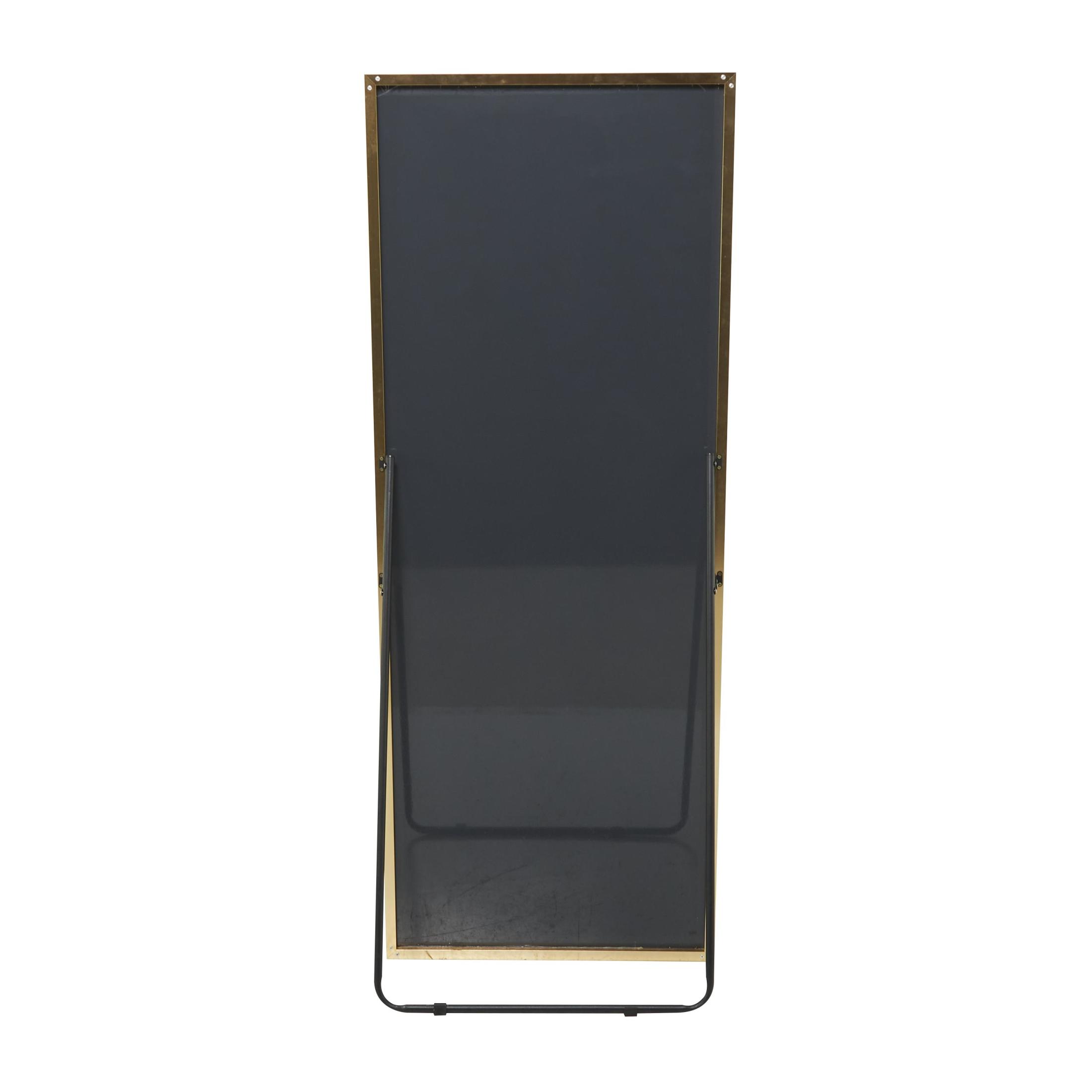 CosmoLiving by Cosmopolitan 26" x 65" Gold Metal Floor Mirror with Stand