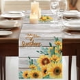 thumbnail image 3 of Table Runners 70 Inches Long Dress Scarves, Sunflower Farmhouse Coffee/Dining/Kitchen Table Decor, Holiday Table Runner, Summer Botanical Elegant Floral Wooden 13x70 Inch, 3 of 9