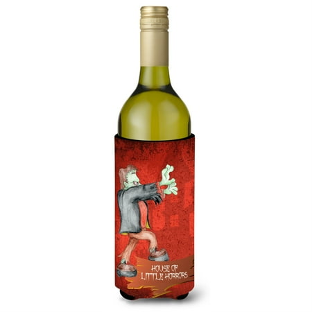 

Little House of Horrors with Frankenstein Halloween Wine Bottle Beverage Insulator Beverage Insulator Hugger