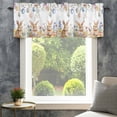 thumbnail image 4 of Easter Egg Bunny Valances for Windows Spring Leaf Flower Rod Pocket Curtain Valance Window Treatment Short Curtains for Kitchen Living Room, 42"x12", 4 of 9