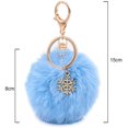 thumbnail image 2 of Pom Pom Keychain Artificial Fur Ball Keychain Fluffy Accessories Car Bag Charm, 2 of 2