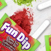 Fun Dip Christmas candy LIK-M-AID, Powder candy dip, Sweet and tart, Razzle Apple Magic and Cherry Yum Diddly, 8 pouches, 3.44 oz