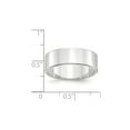 thumbnail image 2 of 14k White Gold Solid Polished Lightweight 7mm Ltw Flat Band Size 5.5 Ring Ring for Women and Men, 2 of 2