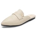 thumbnail image 1 of Zapatos mocasines con punta en pico para mujer, chanclas planas sólidas, simples para viajes al aire libre, 1 of 6