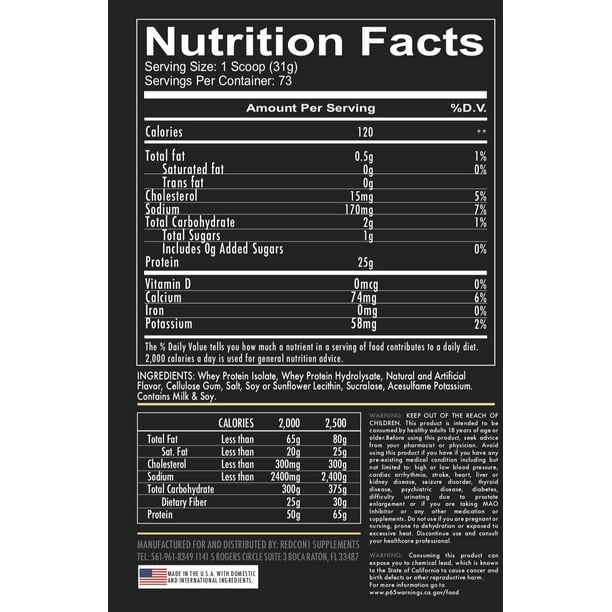 Redcon1 - Isotope 100% Whey Isolate Protein Powder, Vanilla (5 lb)