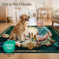 thumbnail image 4 of ODIKA 6'x9' Ultra-Soft Area Rug, Bathroom Classical Damask Vintage Watercolor Plume Border Ornamental None Washable, Bare feet friendly, Silk-Touch for Guest Room, Bedroom, 4 of 7