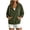 Army Green, variant on Oversized Corduroy Hooded Jackets For Women Henley Neck Long Sleeve Hooded Shirts Fall Casual Loose Pullover Tops With Drawstring