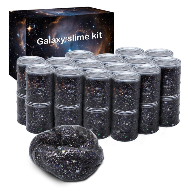 Slime Galaxy Star, paquete de 24 unidades, antiadherentes, para aliviar el estrés, regalo para niños