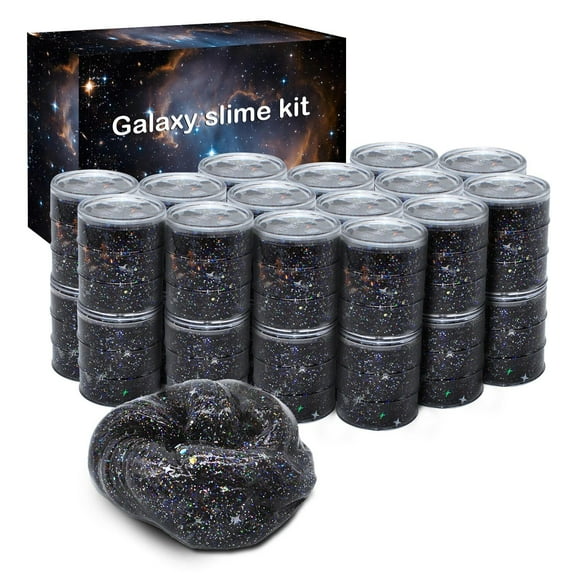 Slime Galaxy Star, paquete de 24 unidades, antiadherentes, para aliviar el estrés, regalo para niños