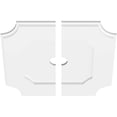 thumbnail image 4 of Ekena Millwork CMP18LE2-02000 18 in. OD x 2 in. ID Square Locke Architectural Grade PVC Contemporary Ceiling Medallion - 2 Piece, 4 of 4