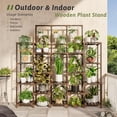 thumbnail image 2 of Bamworld 63" Tall 14-Tier Plant Stand, Heavy Duty Indoor Outdoor Plant Shelf for Plants, Large Plant Rack with Hanging Planter for Living Room Garden Balcony Patio, 2 of 5