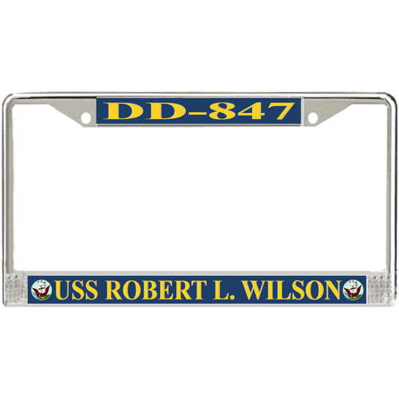 USS Robert L. Wilson DD-847 License Plate Frame