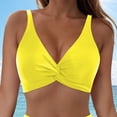 thumbnail image 2 of HCNTES Womens Underwire Bikini Top Push Up Bathing Suit Tops Padded Large Bust Swimsuits Tops Only(L,a104-Yellow), 2 of 9