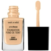 Wet n Wild Photo Focus Dewy Liquid Foundation Makeup, Soft Beige, 1.0 Fl oz