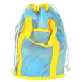 thumbnail image 2 of sunsanly Beach Bag Hollow Mesh Drainage Large Capacity Drawstring Closure Quick Dry Portable Baby Toys Seashell Stoarge Handbag Shower Bag Travel Toiletry Bag, 2 of 8