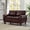Burgundy, variant on 59" Faux Leather Cloud Couch, Modern 2 Seater Sofa Couch with Storage Seats, Upholstered Comfy Modular Sectional Sofa with Wood Frame, Black