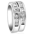 thumbnail image 4 of Pompeii 1 3/4ct Princess Cut Diamond Engagement Ring Setting 14K (G/H,SI2-SI3), 4 of 4