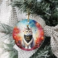 thumbnail image 3 of Hello 2025 Manx Celebrates Happy New Year Firework Balloon Ceramic Round Ornament Cat Lover Kitten Owner Gifts Home Tree Decor - 02024, 3 of 5