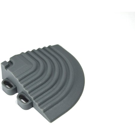 Ribtrax PRO Corner Piece for Interlocking Garage Floor Tiles, Slate Grey, 4 Piece Set