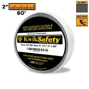 KwikSafety 2" x 60' Clear Indoor Outdoor Transparent Anti-Slip Tape