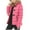 Pink, variant on Hueook Winter Warm Down Jackets for women Plus Size Zip Up Casual Winter Mid-length Windproof with Pockets Quilted Puffer Thin Jacket Coat Outwear Tops
