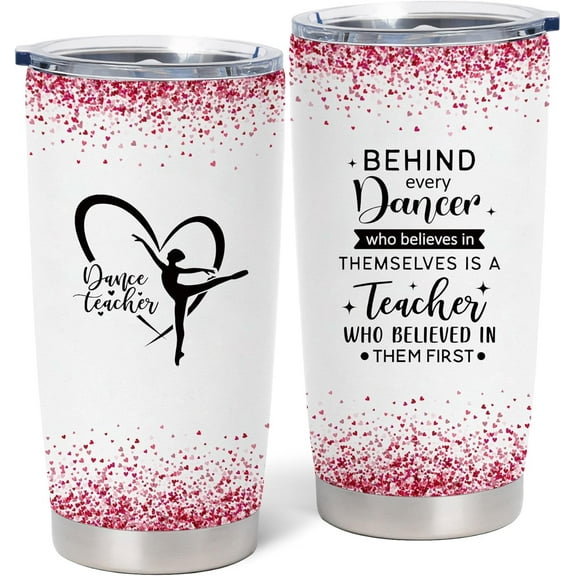 Dance Teacher Gifts for Women, Dance Teacher Christmas Gifts, Best Gifts Ideas for Dance Teachers, Dance Teacher Gifts from Student, Ballet Teacher Gifts for Women 20 oz Coffee Tumbler