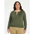 thumbnail image 6 of Time and Tru Women's Fine Gauge Cardigan Sweater, Lightweight, Sizes XS-XXXL, 6 of 8