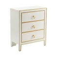 thumbnail image 4 of Phoebe White And Gold 3 Drawer Chest White Wood, 4 of 4