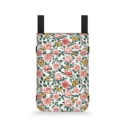 COEQINE Rose Crutch Case Butterfly Walker Storage Accessory Crutch Carrying Bag Removable Large Capacity Crutch Storage Bag Forearm Crutch Bag Pouch Gifts for Seniors Women