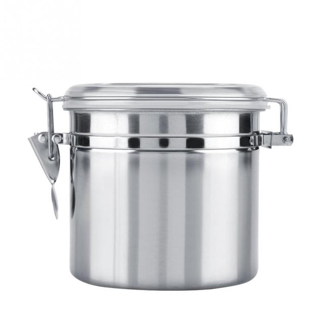 Coofit Food Storage Container Sealed Stainless Steel Airtight Canister for Tea Coffee
