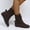Brown, variant on Women's Mid Calf Boots Fashion Slouch Flat Ankle Booties with Comfort Brown 8.5(41)