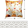 thumbnail image 4 of Pumpkin Maple Leaf Fall Pillow Covers Autumn Orange Fallen Leaves Floral Decorative Throw Pillow Covers 20x20 Set of 2 Seasonal Holiday Harvest Pillow Cases Thanksgiving Decor for Home Couch Sofa, 4 of 6