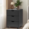 thumbnail image 2 of MAYEERTY 3-Drawer Vertical Wood Filing Cabinet with Casters for Home Office, Black, Non-Assembled, 2 of 8