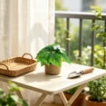 thumbnail image 2 of Artificial Potted Plant,Weather Resistant Fake Plant in Woven Basket Faux Greenery Decor for Home Tabletop Living Room Office Shelf, 2 of 6