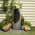 thumbnail image 4 of Modern Floor Standing Waterfall Fountain LED Lights for Garden Porch Decor, 4 of 8