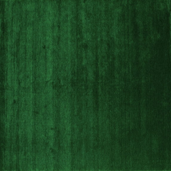 Ahgly Company Indoor Square Abstract Green Contemporary Area Rugs, 8' Square