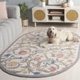 thumbnail image 4 of Safavieh Chelsea Baxter Bordered Wool Area Rug, Ivory, 7'6" x 9'6" Oval, 4 of 14