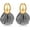 Gold Black, variant on Gold Plated Earrings Dangle Chunky Fan-shaped Earrings Shell Earring for Women Two-Tone Fashion Statement Jewelry