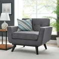 thumbnail image 3 of Modway Engage Modern Tufted Back Performance Velvet Armchair in Gray/Black, 3 of 3