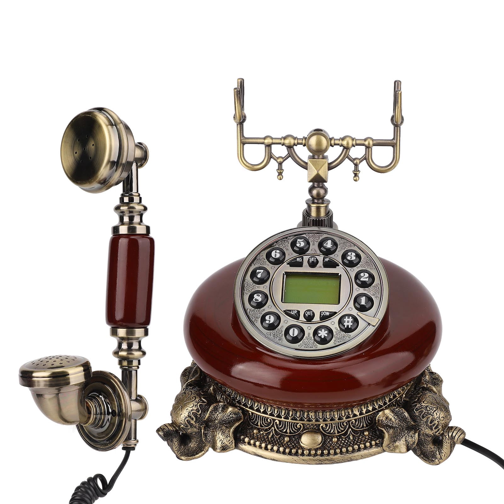 Teléfono Fijo Vintage Con Disco - Estilo Retro Europeo, Con Cable, Rellamada Y Control De Volumen, Para Decoración Y Uso
