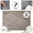 thumbnail image 3 of Taupe Bath Rug Runner Mat Memory Foam 3D Pebble 48"L x 18"W, 3 of 6