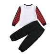 thumbnail image 3 of Seyurigaoka Kids Cartoon Car Print O-Neck Long Sleeve Tops+ Solid Color Long Pants, 3 of 9