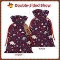 thumbnail image 2 of Pofeuu Space Dinosaur Print Burlap Bags with Drawstrings Drawstring Gift Bags Pouch Bag for Thankgiving Birthday Party Gift Wrapping Treats and Party Favors-Medium, 2 of 9